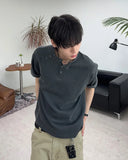 Felder Double Henley Neck Short Sleeve Tee