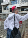 OPEN SHOULDER CUTTING HOODIE