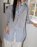 Rover Two Way Unbalanced Wrap Bubble Knit Cardigan