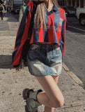 Ant Row Washing Denim Mini Skirt