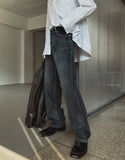 Chio washing wide denim pants