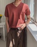 Benel V-neck Short Sleeve Knit
