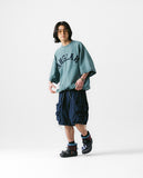 [AG] Applique Pigment String Sweat Half Tee