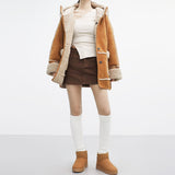 Lana Brushed A-line Skirt