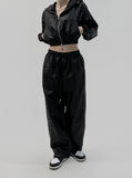 Suede Glossy Track Pants