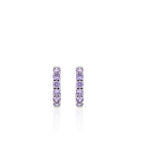 Essence Silver (W) Tennis One-Touch Earrings M Purple