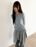 Arun Unbalanced Flare Layered Skirt