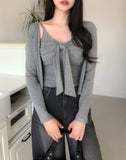 Simone Tie Ribbon Cardigan Set