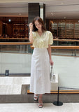 Jehenre Cut Flare A-Line Long Skirt