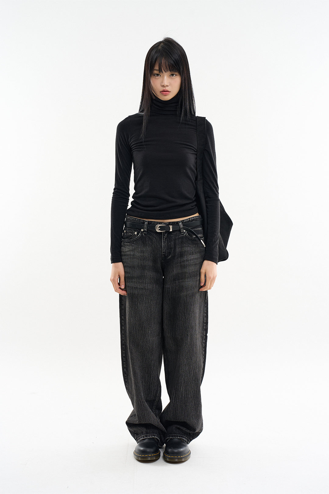 【Raucohouse】Falling low rise wide denim pants Falling low rise wide denim pants - Raucohouse | 60% - Asian