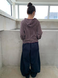Leshu Stripe Fleece Zip-Up Jumper