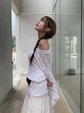 Dig Boat Neck Strap Off Mesh Knit