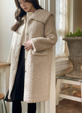 Tero Big Collar Boucle Mustang Long Coat