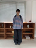 [unisex] Cuba Over Stripe Long Sleeve Tee
