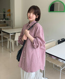 [unisex] Hugs Summer Check Over Shirt
