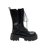 6cm Lucky Platform Sole Lace-Up Boots