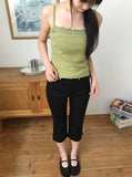 Harley Basic Slit Capri Pants