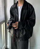 Milut leather two-way jacket