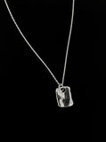 Silver) Square Wave Necklace