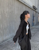 Nat Two-Way Cropped Hood Zip-Up