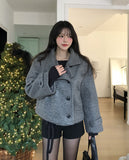 [wool 40%] Steen Alpaca High Neck Coat