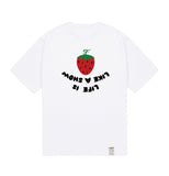 Strawberry Reverse Logo Short Sleeve Tee