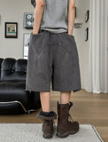 Pio Stud Double Knee Washed Bermuda Pants