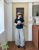 Bifon Printing Banding Wide Pants