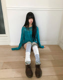 Rubbers One-Shoulder Long-Sleeve Knit