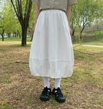 [BAONHAUS] Rildi Line Banding Balloon Long Skirt