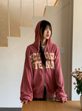 Bipo Over Fit Lettering Two-Way Hood Zip-Up