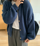 Pochai color V-neck knit cardigan