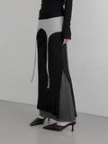 Vero Layering Color Matching Long Skirt