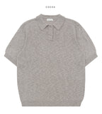 Simon Boucle Collar Short Sleeve Knit