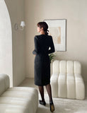 Duel Glitter Pocket Tweed One Piece
