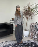 Eldin Hairy Knit Zip-Up