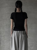 Shirring long tube top
