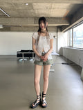 Beto Vintage Washing Denim Shorts