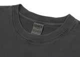 Flower Smile Logo Embroidery Pigment Short Sleeve T-shirt