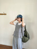 Dilte Check Flower Sleeveless Blouse