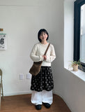Kyotoru Banding Dot Midi Skirt