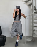 Bloss Pintuck Cargo Sweat Bermuda Pants
