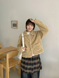 Kindo Collar Pocket Fleece Jacket