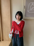 Tomiru Knit Strap Boucle Cardigan