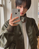 BOD High-neck Leather Jacket