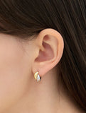 Etreve Silver (C) Dual One-Touch Earrings