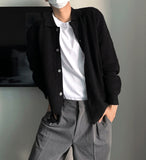 Cash Like Collar Button Cardigan Knit