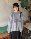 Paho Lettering Round Wool Knit