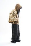 Camo edge quilted crop jumper