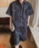 Bion Stitch Half Denim Shirt